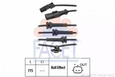 FACET 210055 -  Датчик, температура охлаждающей жидкости