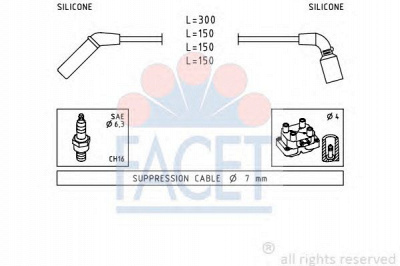 FACET 47006 -  Комплект проводов зажигания