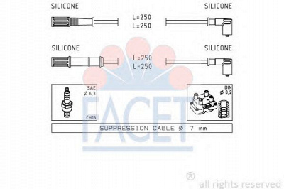 FACET 47170 -  Комплект проводов зажигания