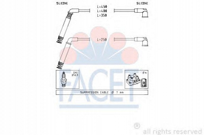 FACET 47208 - Комплект проводов зажигания