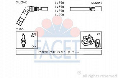 FACET 47232 -  Комплект проводов зажигания