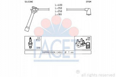 FACET 47239 -  Комплект проводов зажигания