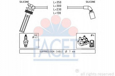 FACET 47249 -  Комплект проводов зажигания