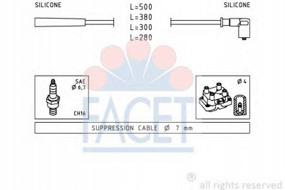 FACET 47252 -  Комплект проводов зажигания