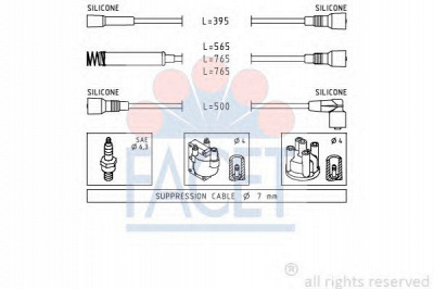 FACET 48531 -  Комплект проводов зажигания