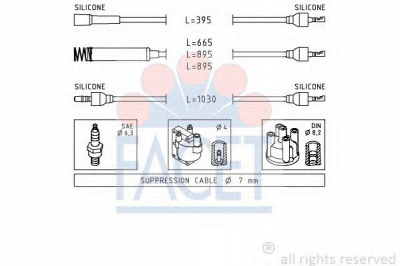 FACET 48555 -  Комплект проводов зажигания