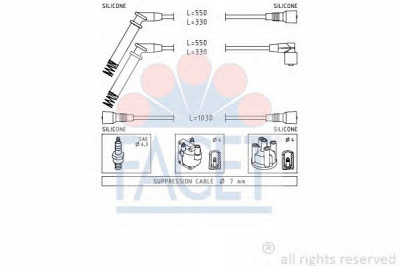 FACET 48689 -  Комплект проводов зажигания