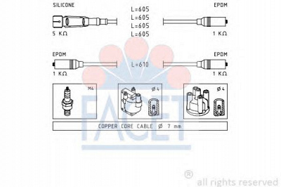 FACET 48965 -  Комплект проводов зажигания