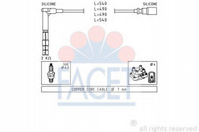 FACET 49305 - Комплект проводов зажигания