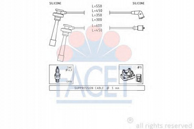 FACET 49344 - Комплект проводов зажигания