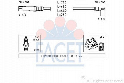 FACET 49479 -  Комплект проводов зажигания