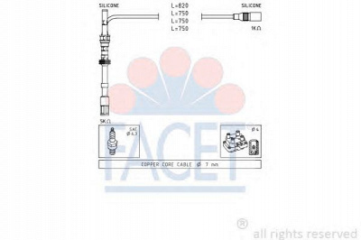FACET 49489 -  Комплект проводов зажигания