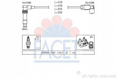 FACET 49506 -  Комплект проводов зажигания
