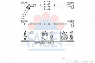 FACET 49528 -  Комплект проводов зажигания