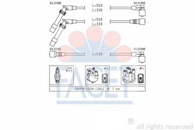 FACET 49532 -  Комплект проводов зажигания