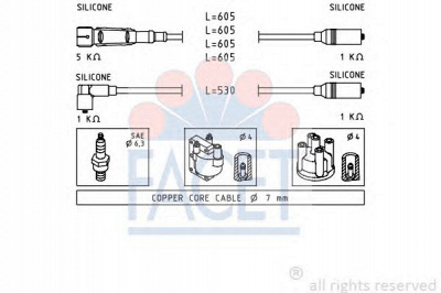 FACET 49549 -  Комплект проводов зажигания