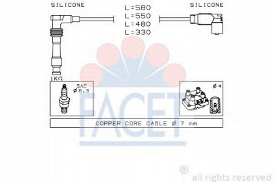 FACET 49559 -  Комплект проводов зажигания