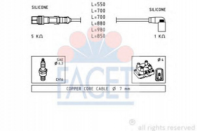 FACET 49605 -  Комплект проводов зажигания