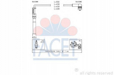 FACET 49681 -  Комплект проводов зажигания