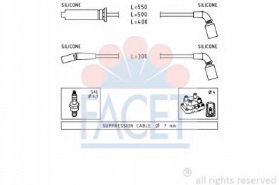FACET 49731 -  Комплект проводов зажигания