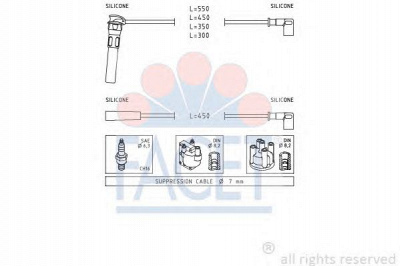 FACET 49888 -  Комплект проводов зажигания