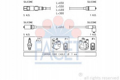 FACET 49932 -  Комплект проводов зажигания