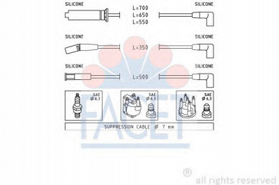 FACET 49942 -  Комплект проводов зажигания
