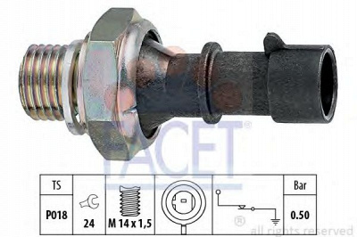 FACET 70069 -  Датчик давления масла