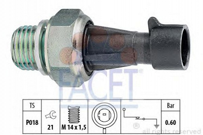 FACET 70129 -  Датчик давления масла