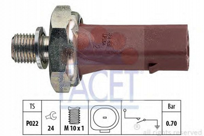 FACET 70132 -  Датчик давления масла
