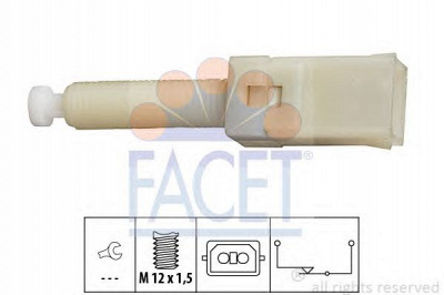 FACET 71087 -  Выключатель фонаря сигнала торможения| Выключатель, привод сцепления (Tempomat)