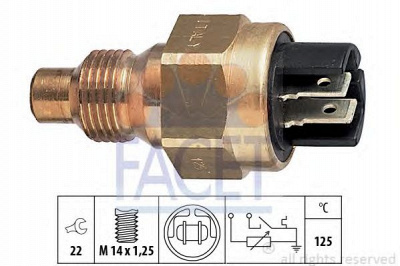 FACET 73510 -  Датчик, температура охлаждающей жидкости