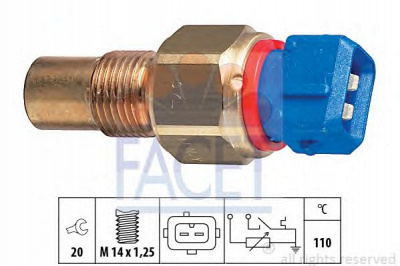 FACET 73521 -  Датчик, температура охлаждающей жидкости