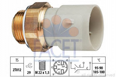 FACET 75639 -  Термовыключатель, вентилятор радиатора