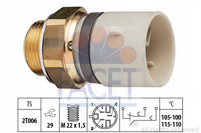 FACET 75648 -  Термовыключатель, вентилятор радиатора