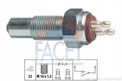 FACET 76006 - Выключатель, фара заднего хода
