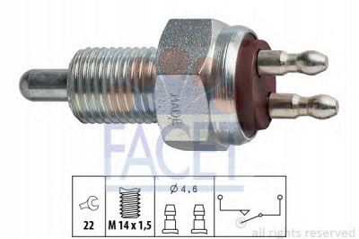 FACET 76007 -  Выключатель, фара заднего хода