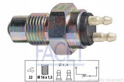 FACET 76008 - Выключатель, фара заднего хода