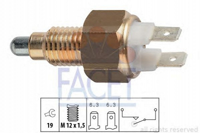 FACET 76009 -  Выключатель, фара заднего хода