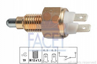 FACET 76011 -  Выключатель, фара заднего хода