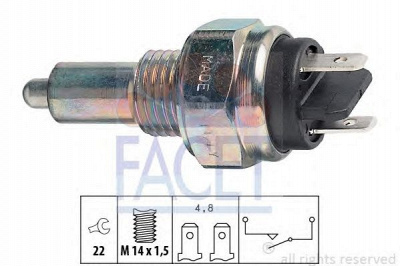FACET 76015 -  Выключатель, фара заднего хода