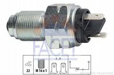 FACET 76017 -  Выключатель, фара заднего хода