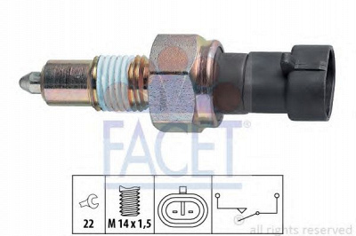 FACET 76067 -  Выключатель, фара заднего хода