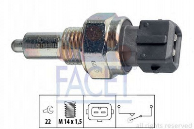 FACET 76099 -  Выключатель, фара заднего хода