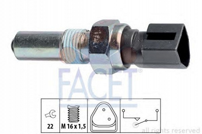 FACET 76107 -  Выключатель, фара заднего хода