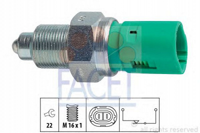 FACET 76114 - Выключатель, фара заднего хода