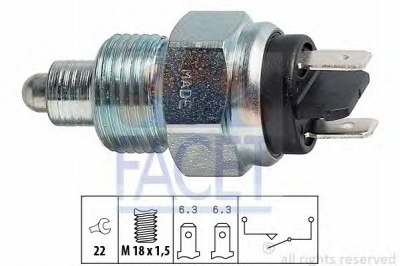 FACET 76133 -  Выключатель, фара заднего хода