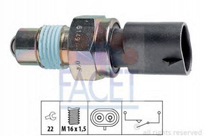 FACET 76149 -  Выключатель, фара заднего хода