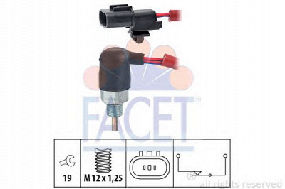 FACET 76176 - Выключатель, фара заднего хода