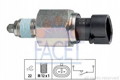 FACET 76196 -  Выключатель, фара заднего хода